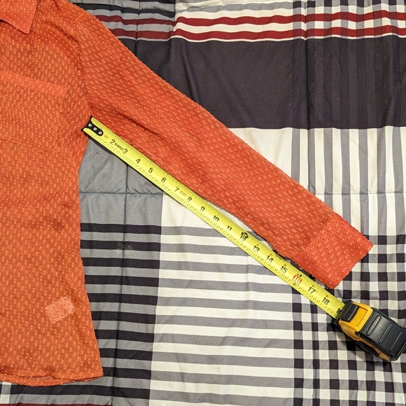 Sheer Orange Banana Republic Button Up Blouse - Picture 3 of 5